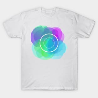 Futuristic rose - abstract design in cool colours T-Shirt